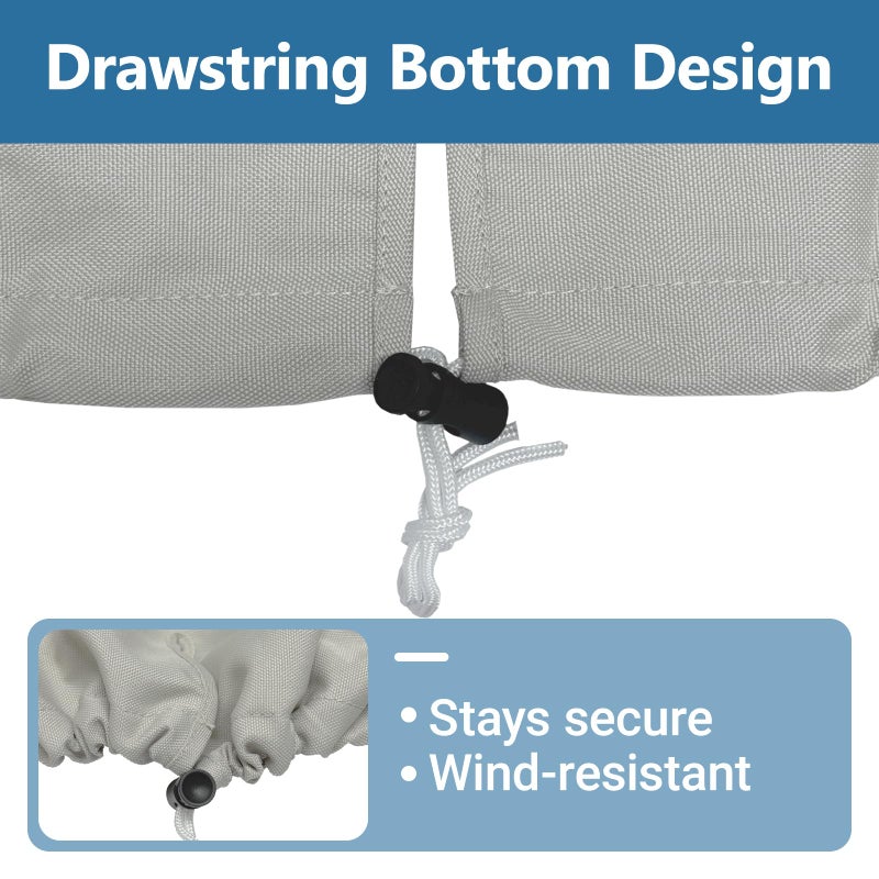 FCOUIID Boat Center Console Cover, 600D Marine Grade Polyester Canvas, Waterproof, Grey (Small Size up to 36" W 24" L 42" H) - Image 4